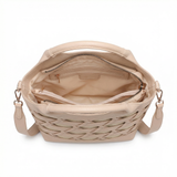 Borsa a Mano in Polyurethane Beige Scuro