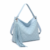 Borsa a Spalla in Pelle Vegana Blu
