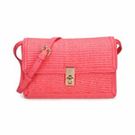 Borsa a Tracolla in Vera Pelle Arancione Pierre Cardin