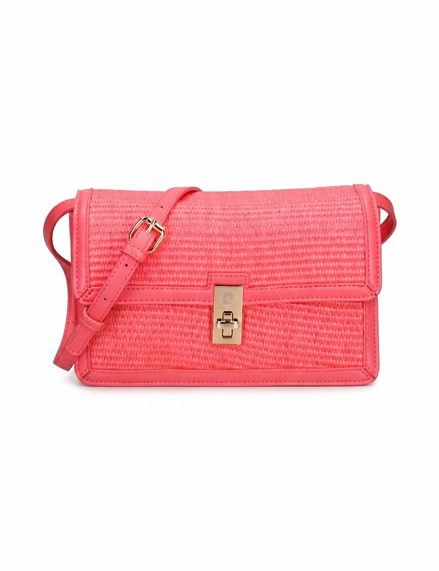 Borsa a Tracolla in Vera Pelle Arancione Pierre Cardin