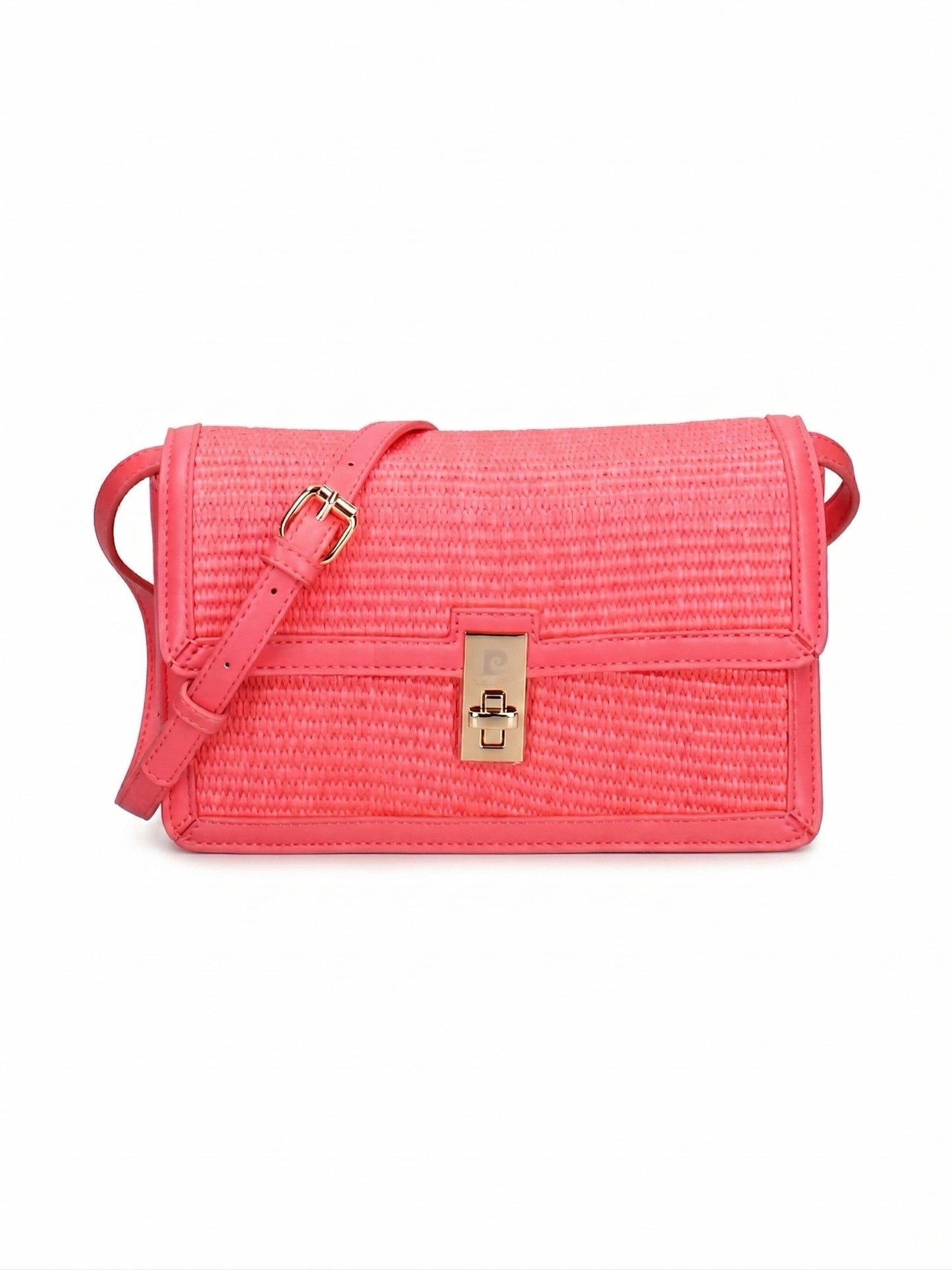Borsa a Tracolla in Vera Pelle Arancione Pierre Cardin