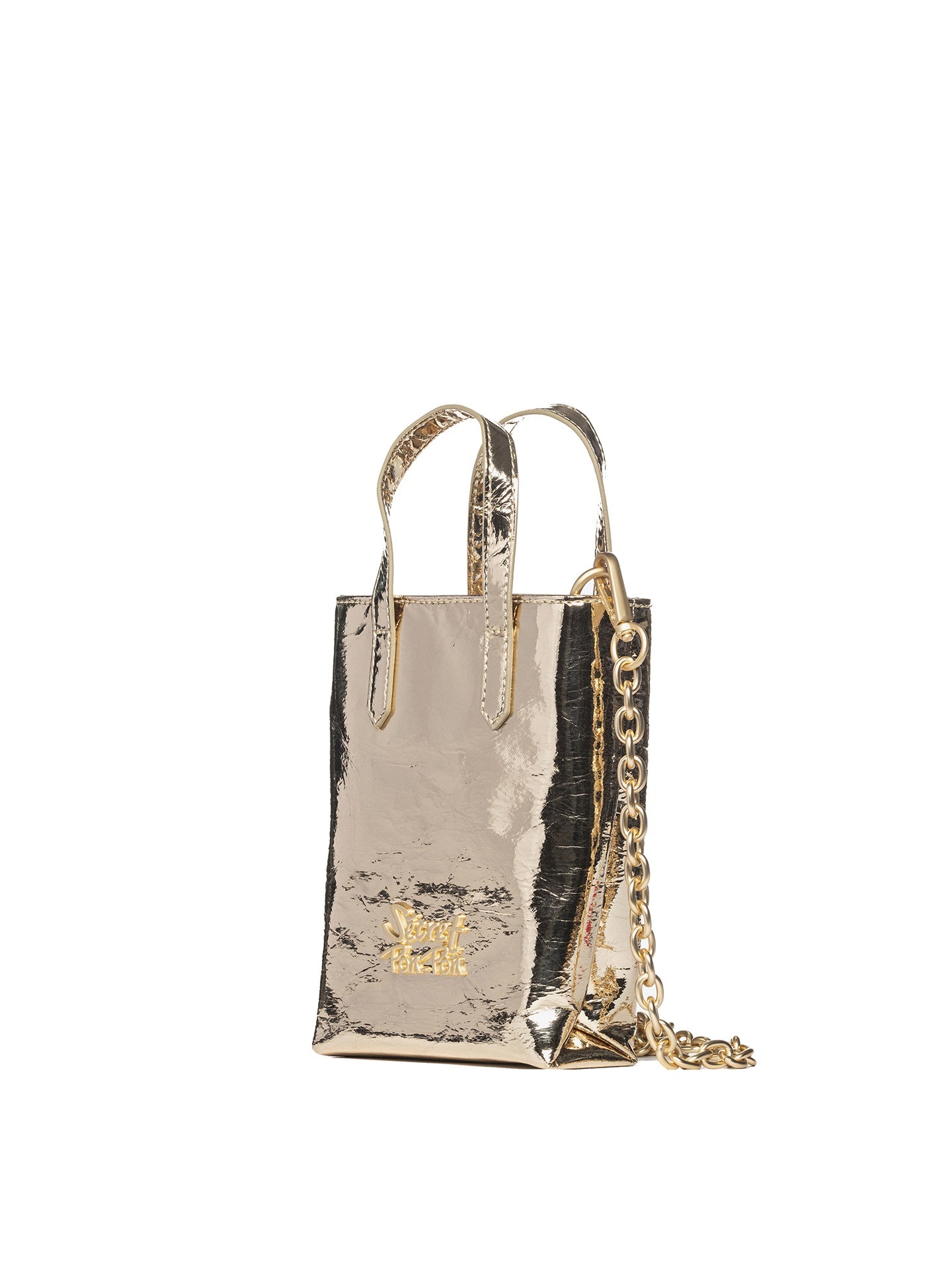 Borsa a Mano in Polyurethane Argento