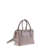 Borsa a Mano in Vera Pelle Taupe