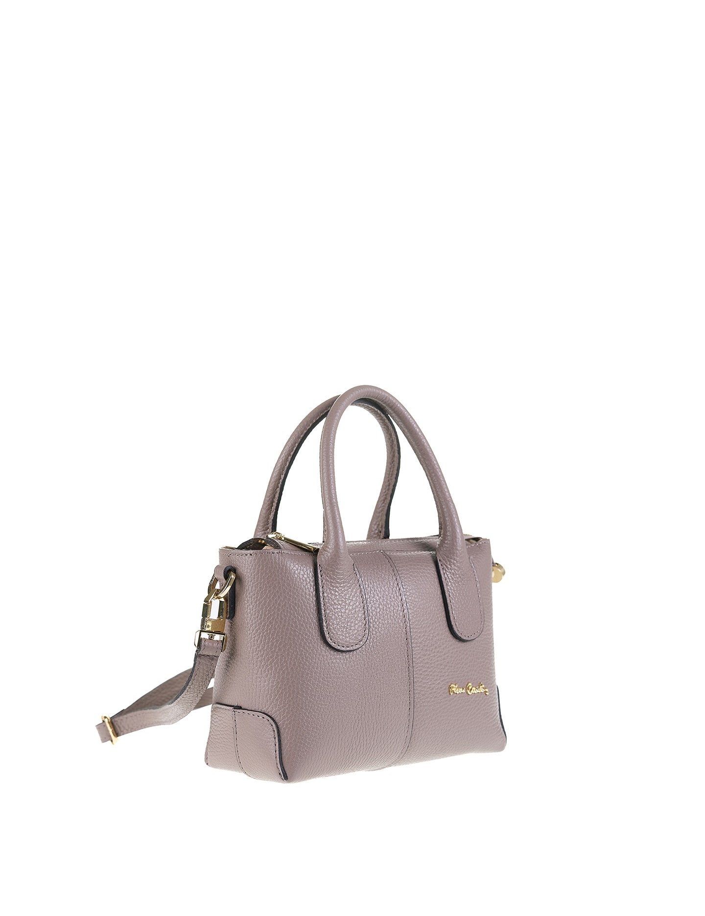 Borsa a Mano in Vera Pelle Taupe