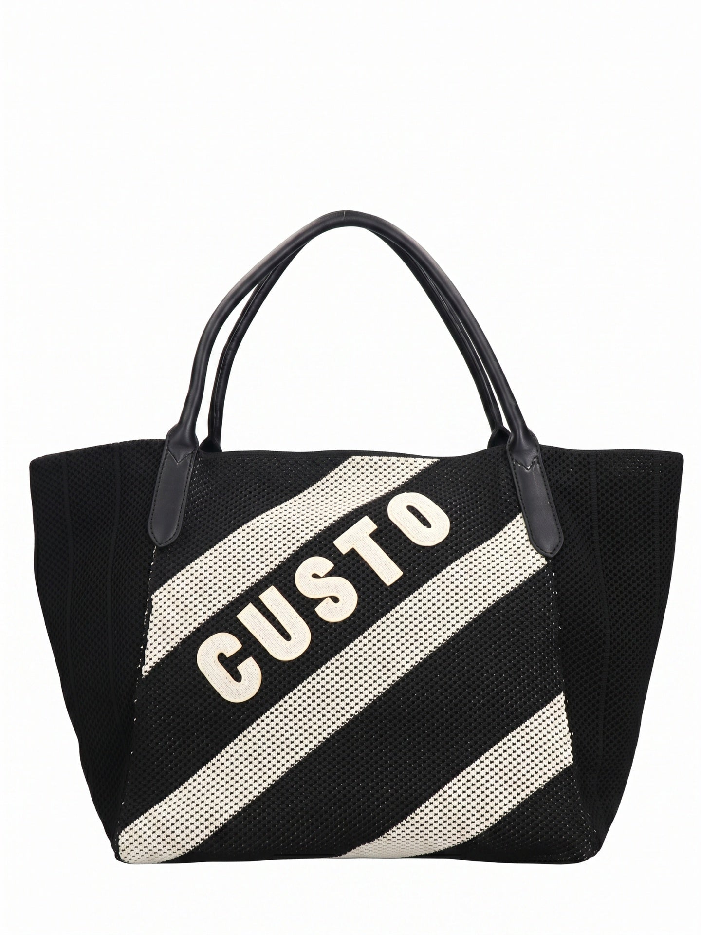 Borsa a Mano in Pelle Vegana Nero