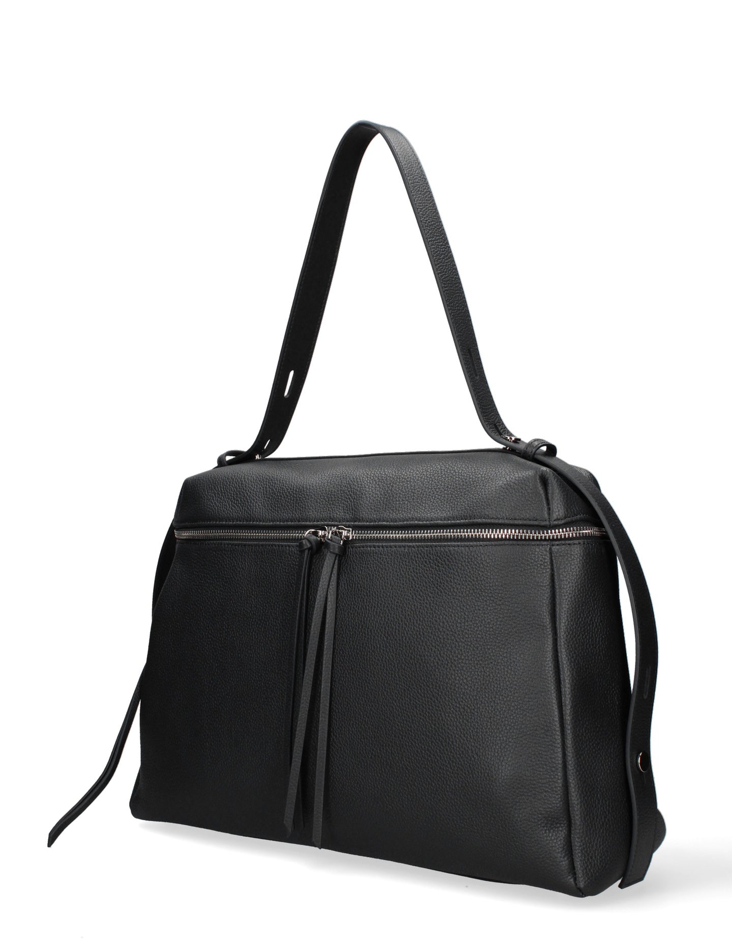 Borsa a Mano in Vera Pelle Nero