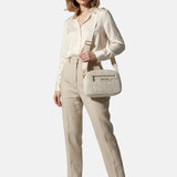 Borsa a tracolla in Pelle Vegana Beige
