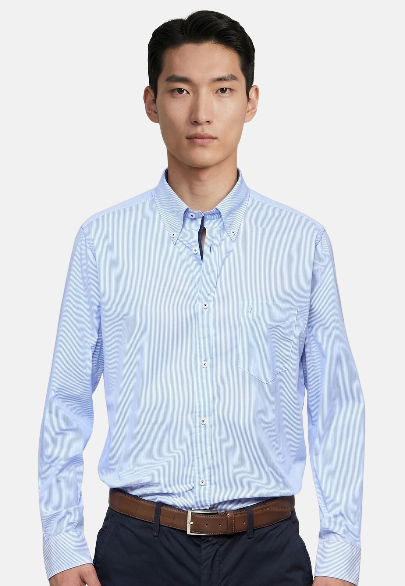 Camicia in Cotone Cielo Scuro Navigare