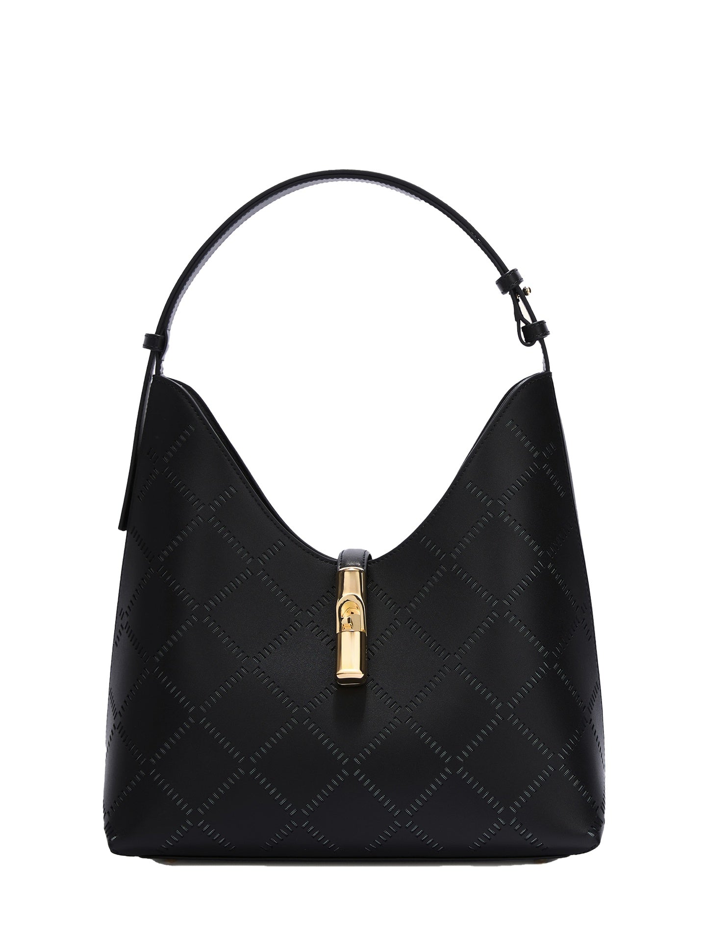 Borsa a Spalla in Pelle Ruga Nero Furla