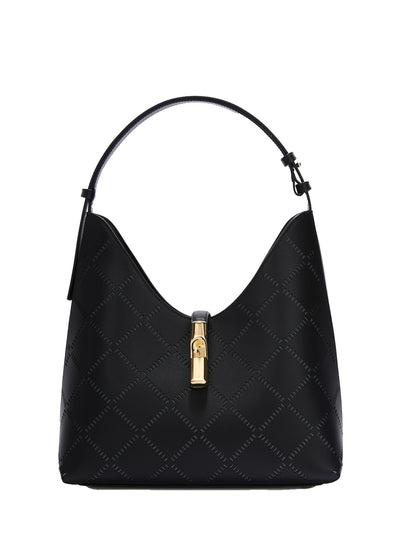 Borsa a Spalla in Pelle Ruga Nero
