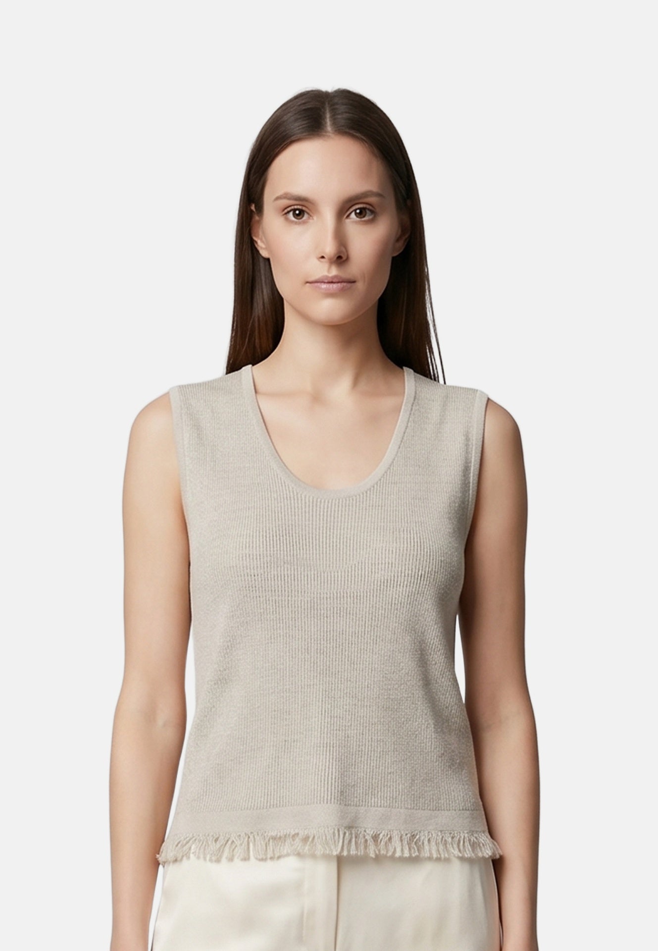 Vestito in Poliestere Beige Roberta Rossi