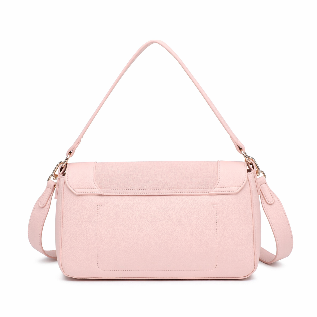 Borsa a Tracolla in Pelle Vegana Rosa