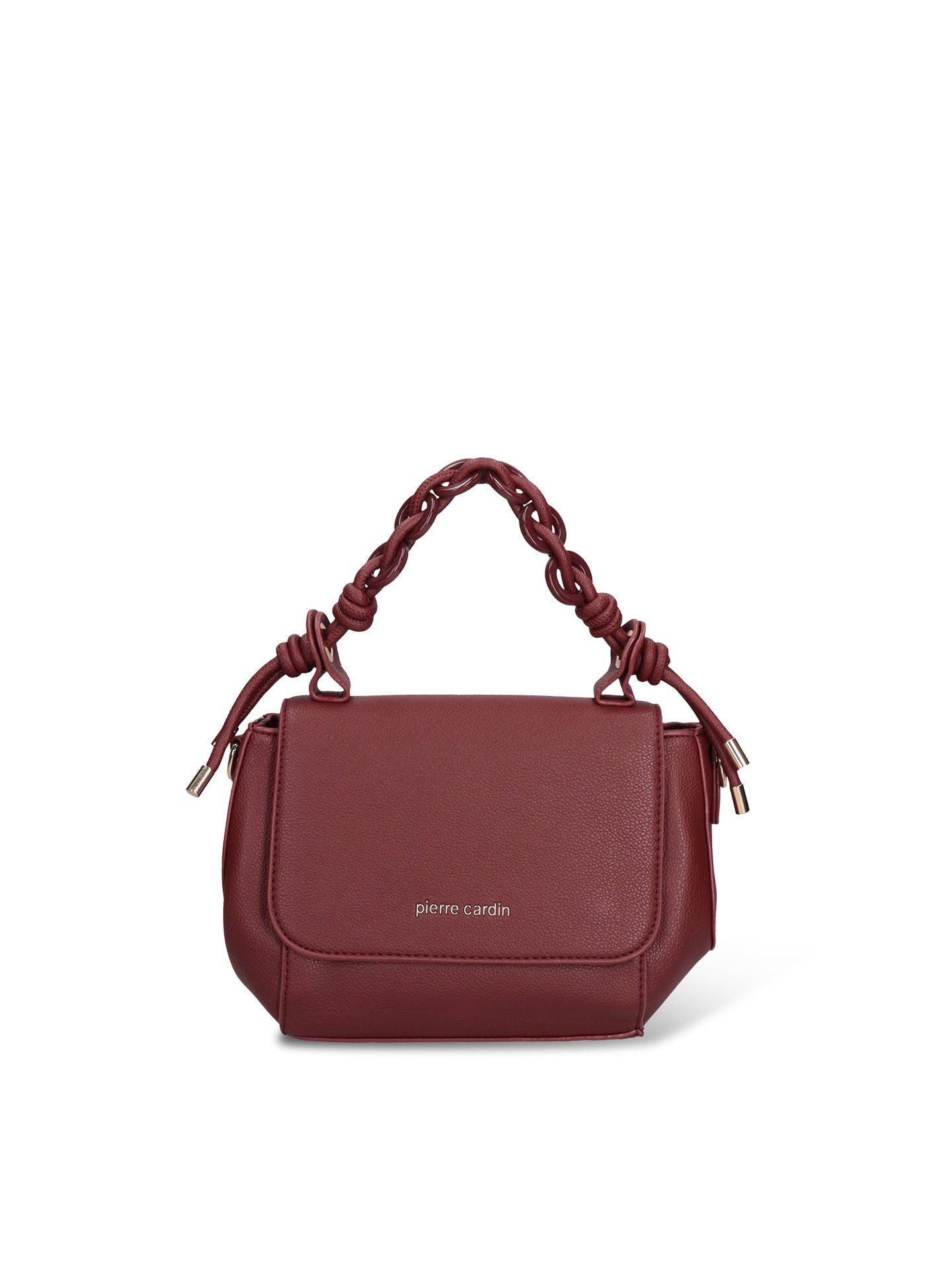 Borsa a Mano in Pelle Vegana Bordeaux Pierre Cardin