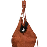 Borsa a Spalla in Vera Pelle Cuoio Scuro