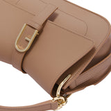 Borsa a Mano in Pelle Ruga Cipria