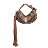 Borsa a Mano in Pelle Vegana Marrone