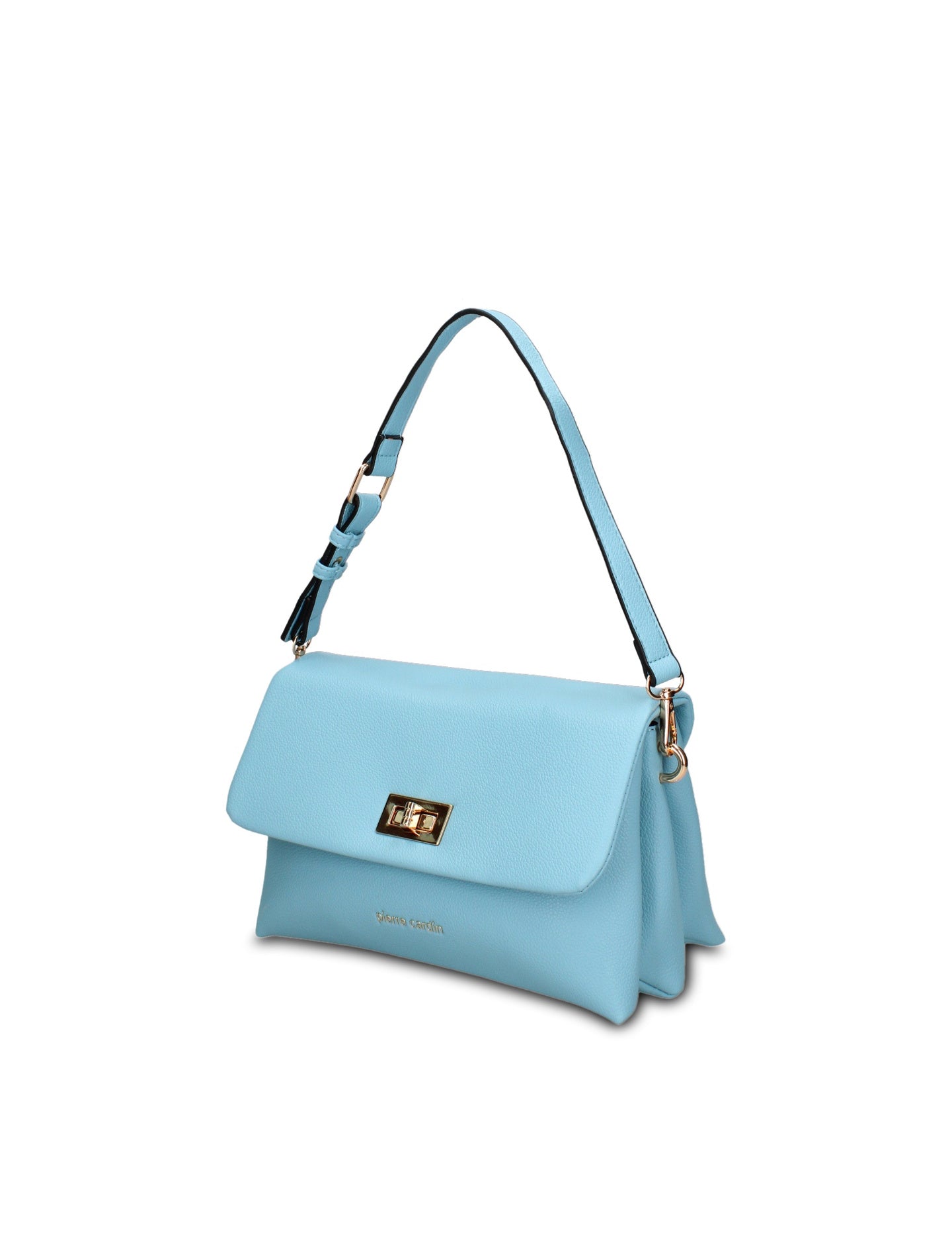 Borsa a Tracolla in Pelle Vegana Azzurro Pierre Cardin