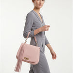 Borsa a Mano in Polyurethane Rosa