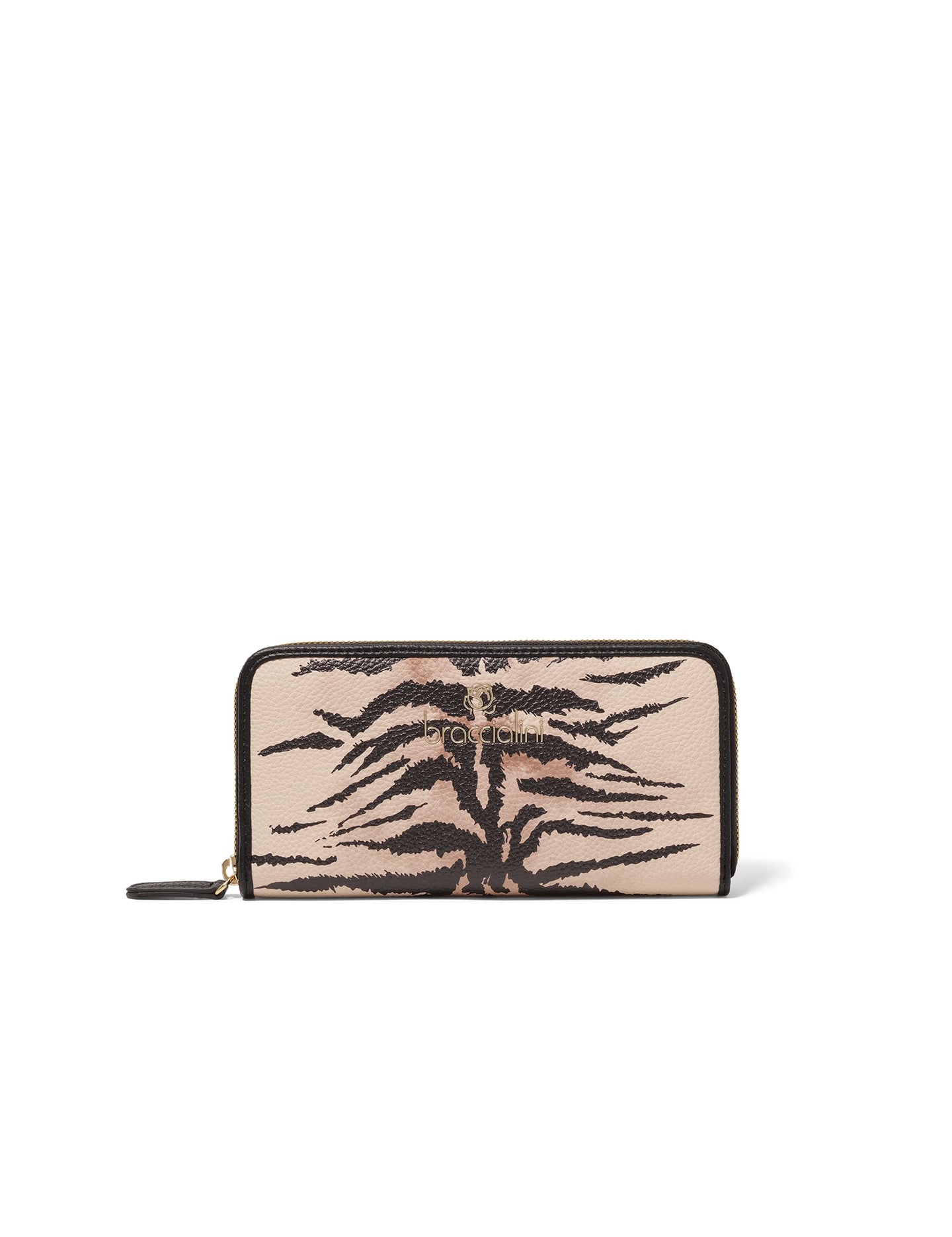 Portafoglio Donna con Zip in Poliestere Beige Braccialini
