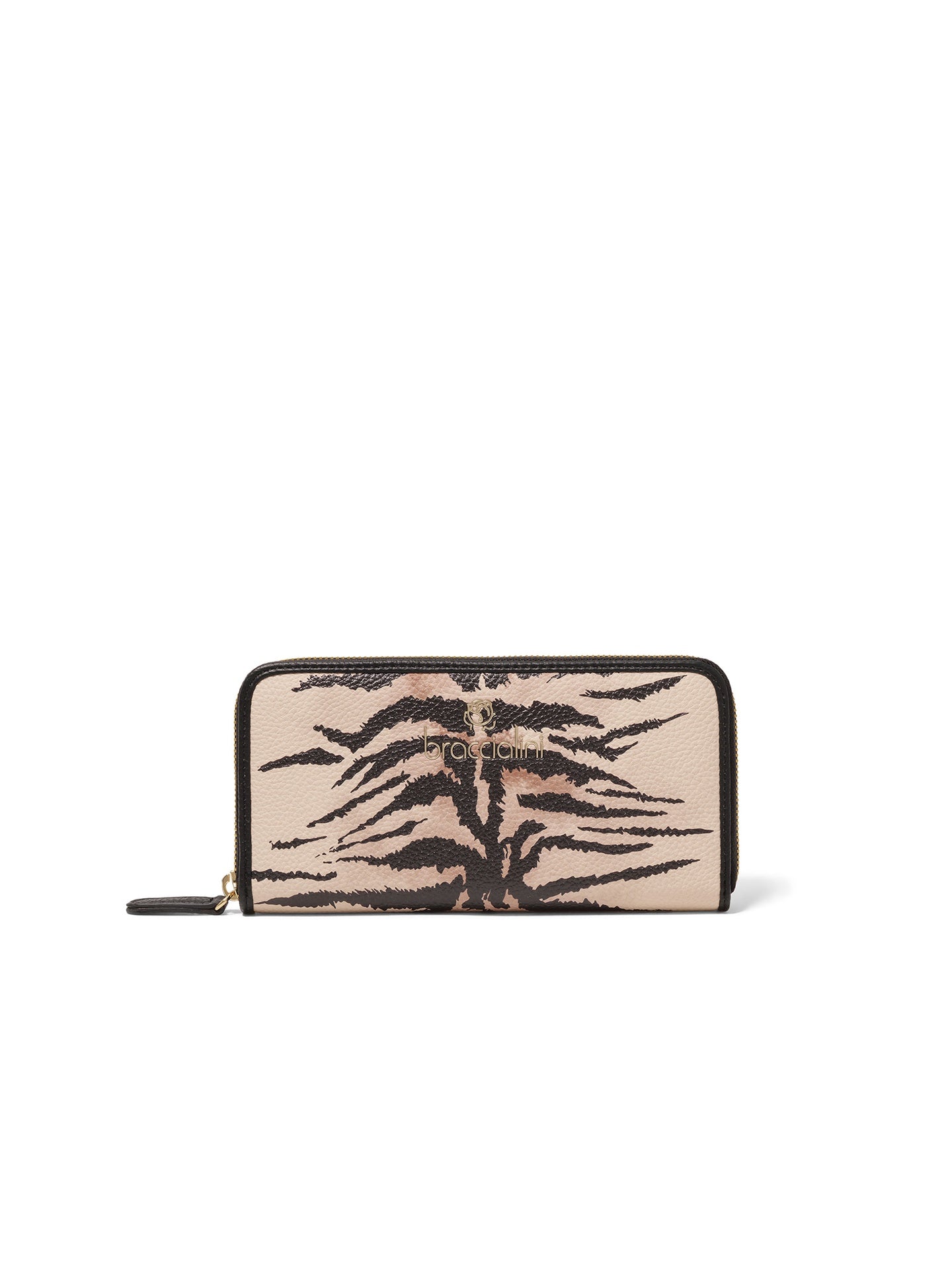 Portafoglio Donna con Zip in Poliestere Beige Braccialini