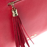 Borsa a Mano in Vera Pelle Rubino