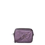 Borsa a Tracolla in Genuine Printed Suede Leather Viola