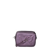 Borsa a Tracolla in Genuine Printed Suede Leather Viola