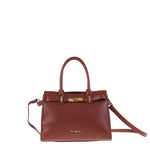 Borsa a Mano in Vera Pelle Marrone Pierre Cardin