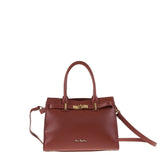 Borsa a Mano in Vera Pelle Marrone Pierre Cardin