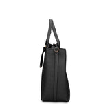 Bolso de mano de piel vegana negra