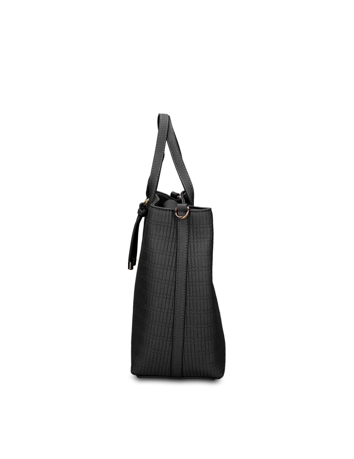 Borsa a Mano in Pelle Vegana Nero