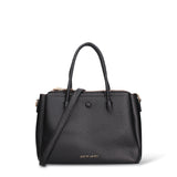 Bolso de mano de piel vegana negra