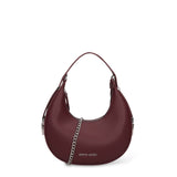 Borsa a Spalla in Pelle Vegana Bordeaux