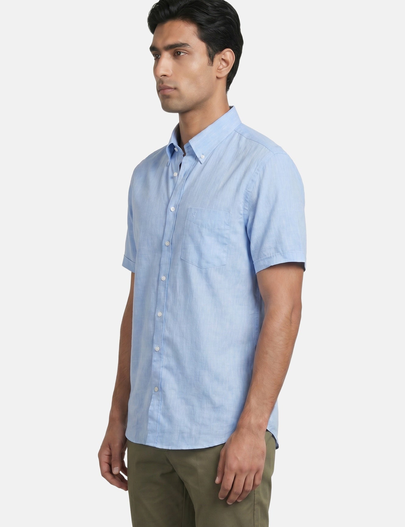 Camicia in Fibra Naturale Cielo Scuro