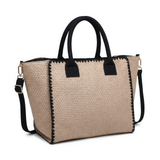 Bolso de hombro de poliéster negro