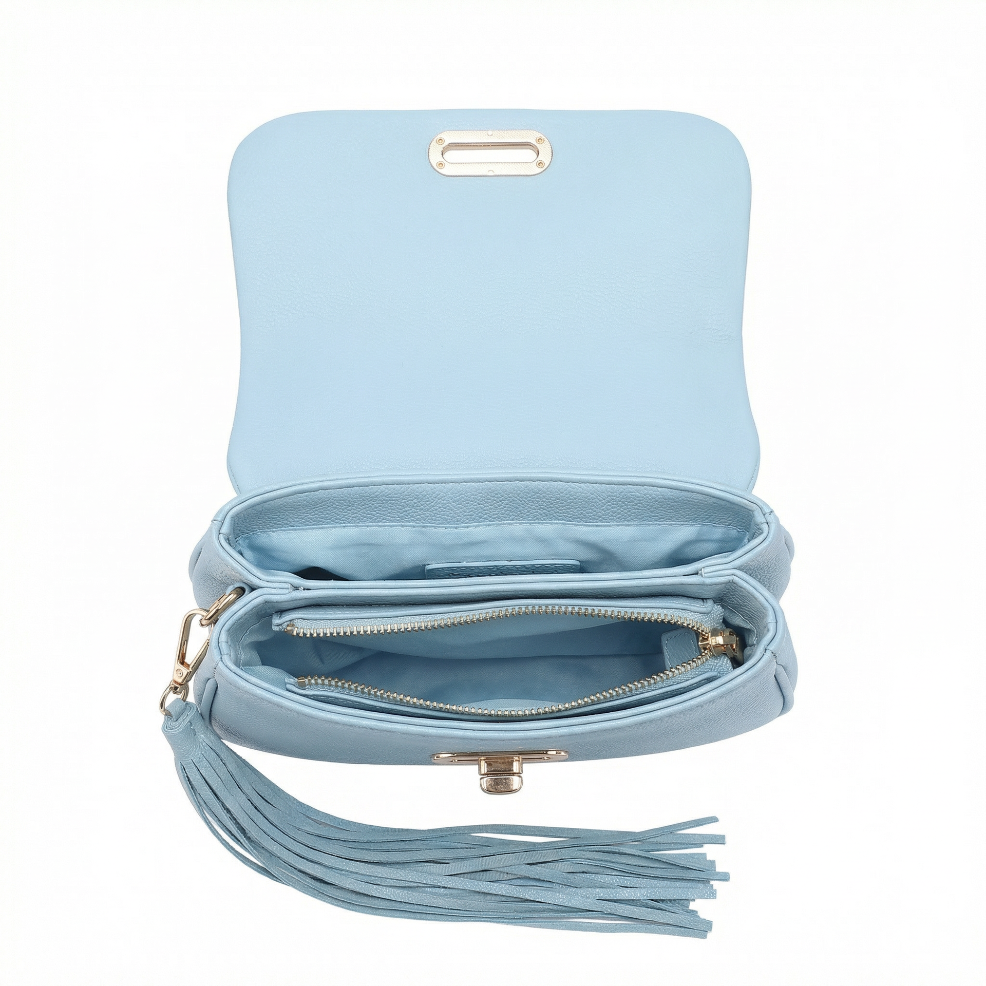 Borsa a Mano in Polyurethane Blu