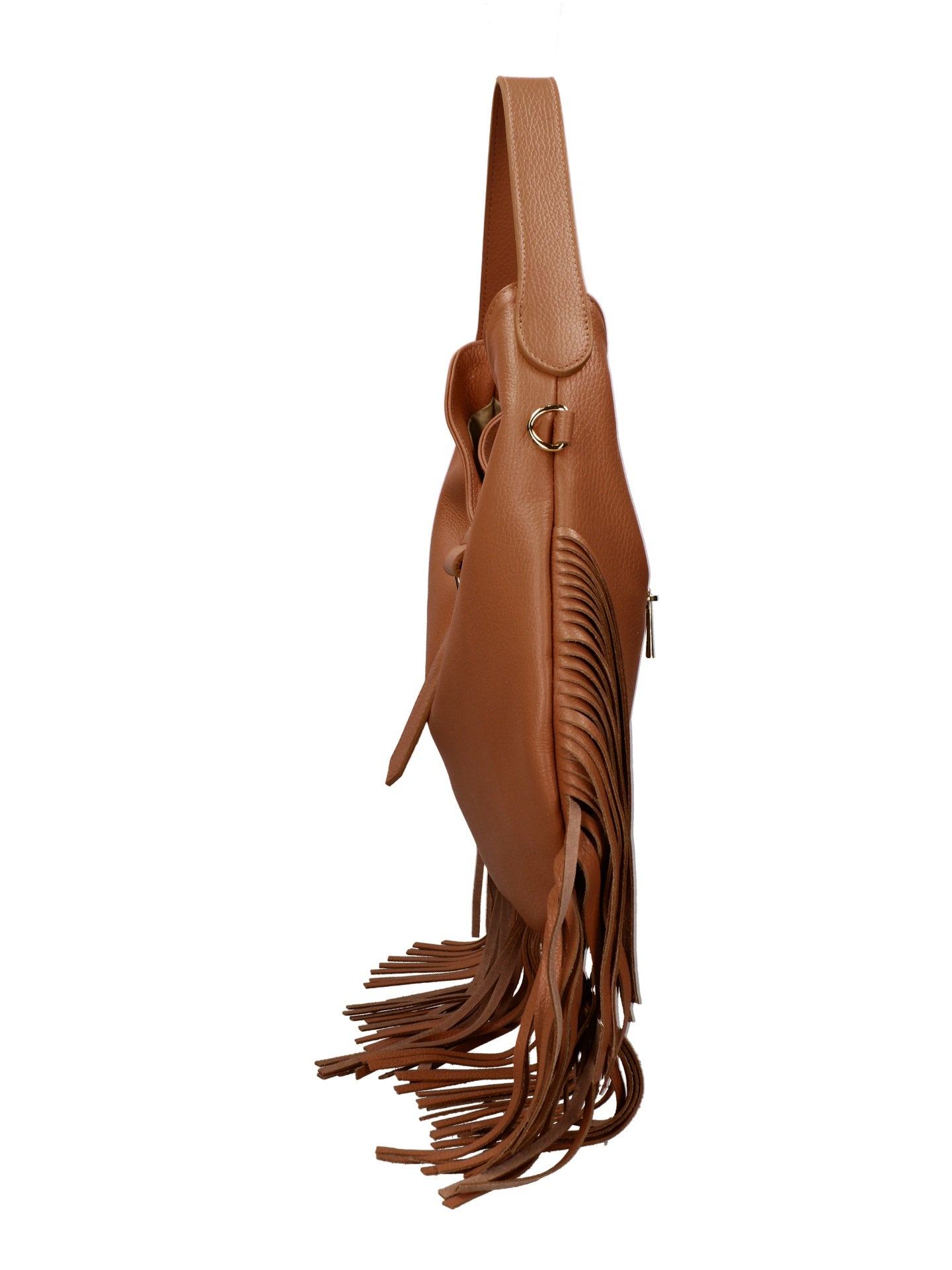 Borsa a Mano in Dollaro Leather Cognac