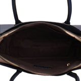 Handtasche aus veganem Leder in Blau und Taupe