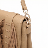 Borsa a Tracolla in Polyurethane Cammello