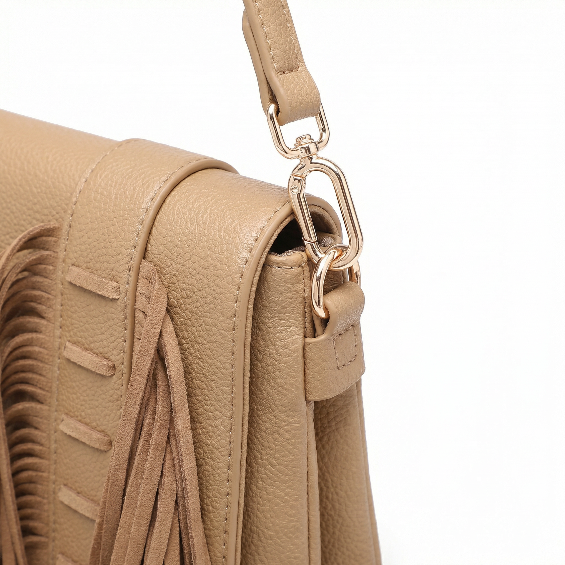 Borsa a Tracolla in Polyurethane Cammello