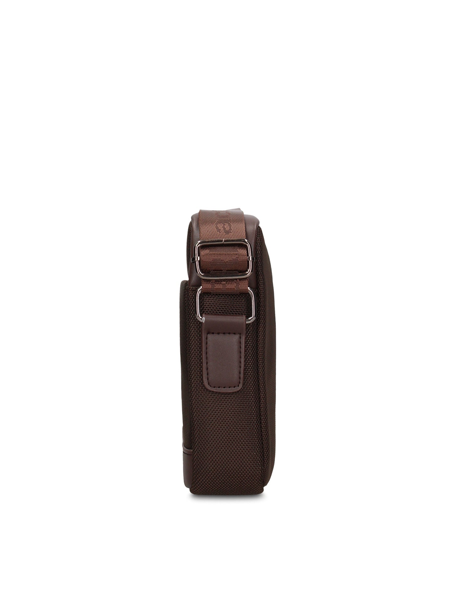Borsa a Tracolla in 100% Pu Vegan Leather Marrone Scuro