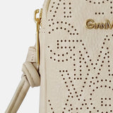 Borsa a tracolla in Pelle Vegana Beige