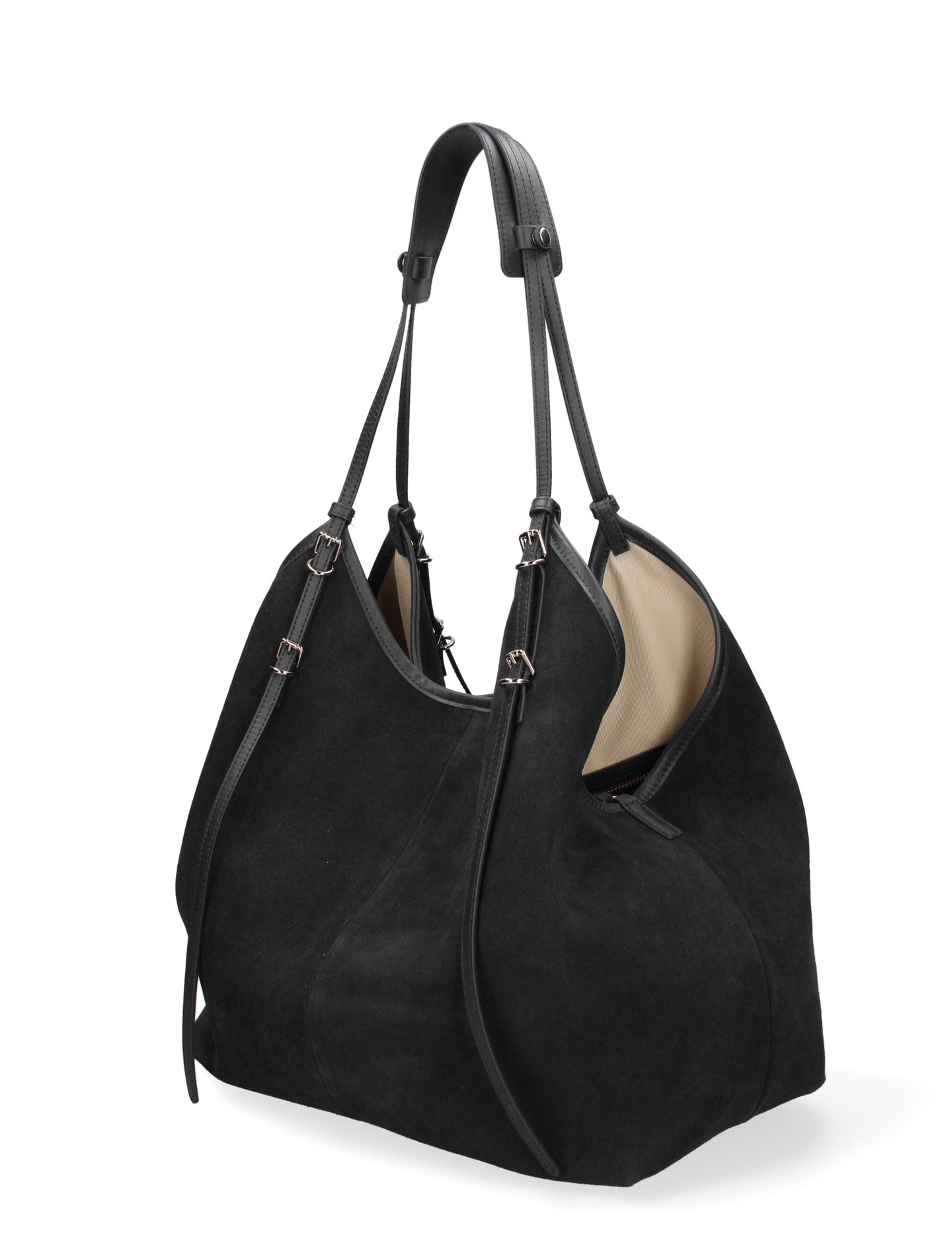 Borsa a Spalla in Vera Pelle Nero