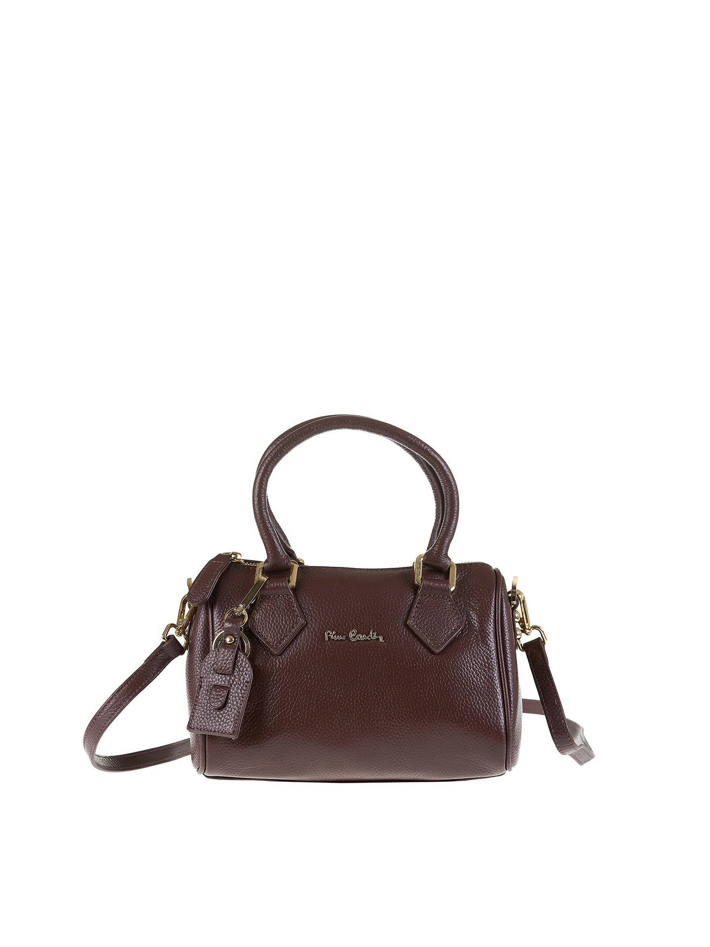 Borsa a Bauletto in Vera Pelle Cioccolato Pierre Cardin