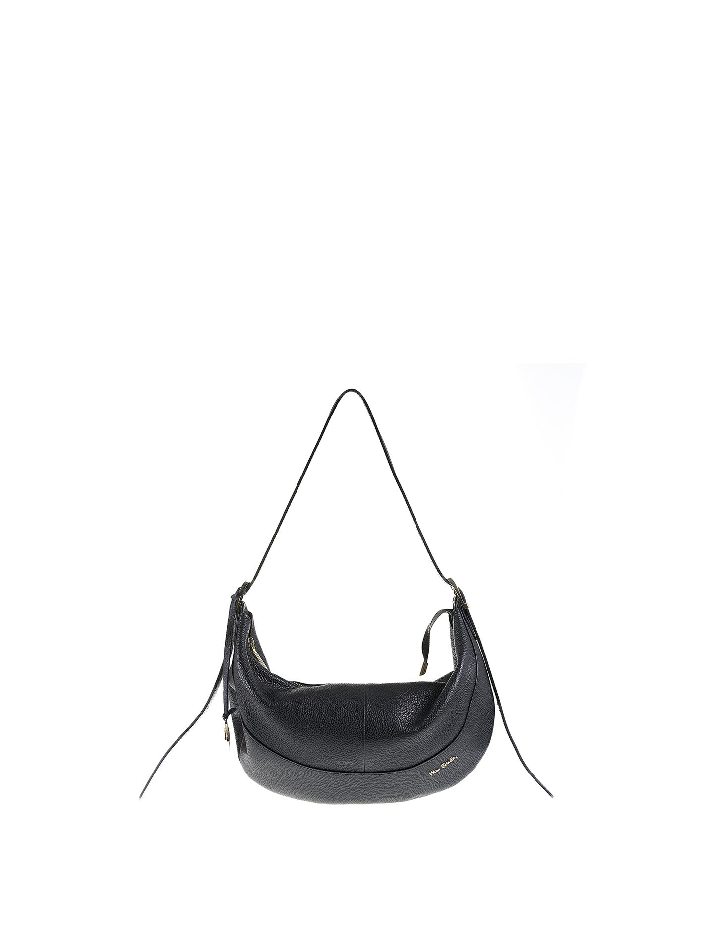 Borsa a Spalla in Vera Pelle Nero Pierre Cardin