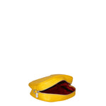 Borsa a Tracolla in Dollaro Leather Giallo