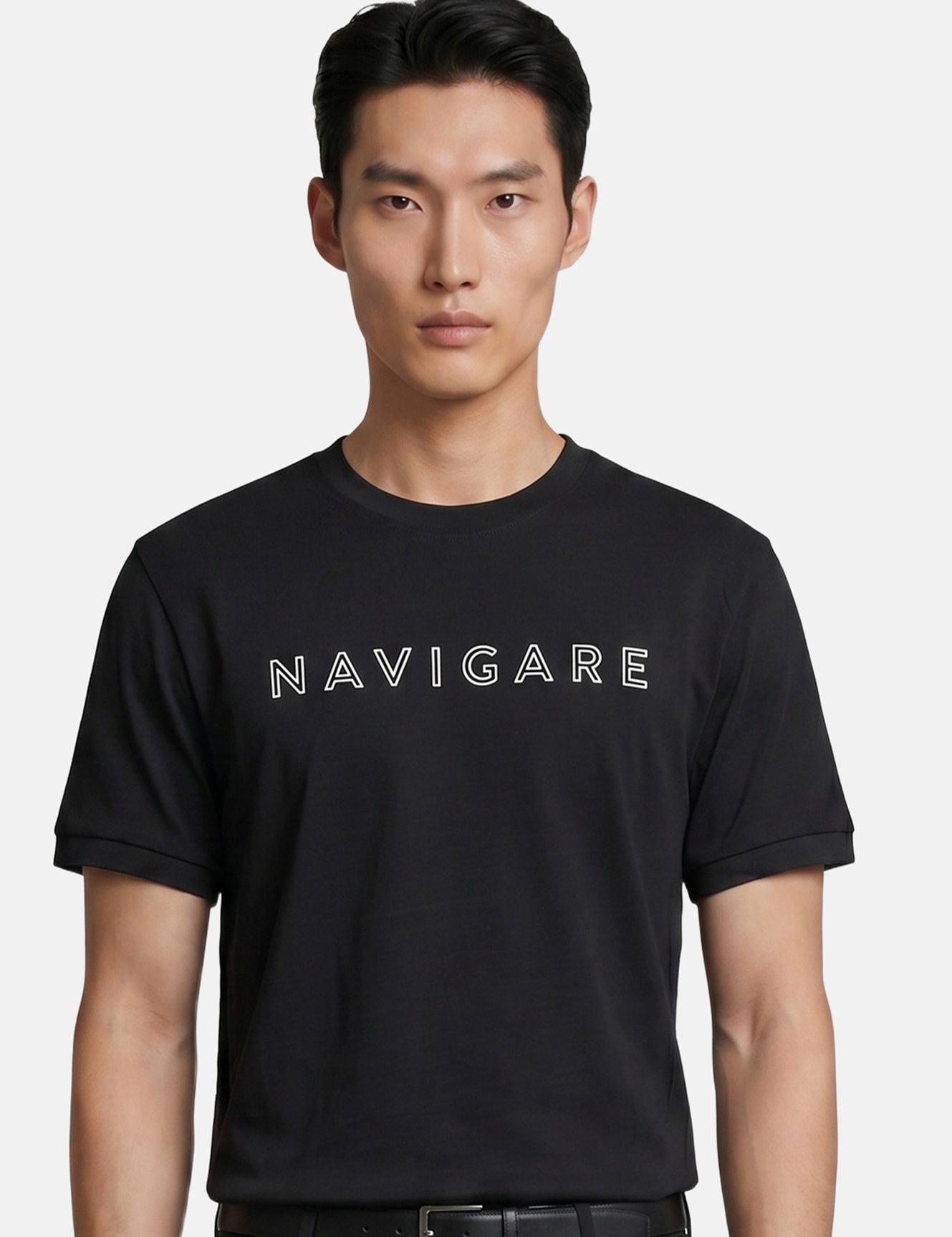 T-shirt in Cotone Nero Navigare