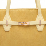 Borsa a Mano in Pelle Vegana Giallo