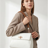 Borsa a Mano in Polyurethane Bianco