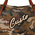 Borsa a Mano in Pelle Vegana Verde Militare